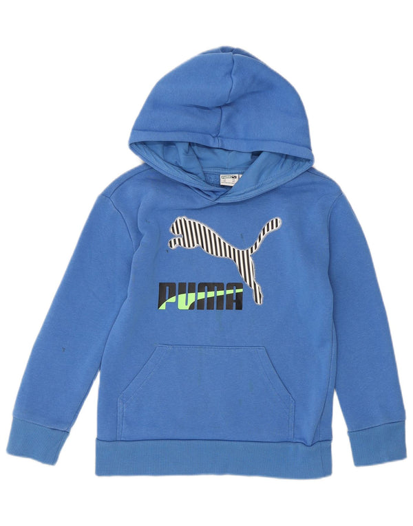 Puma Jungen Graphic Hoodie Pullover 5-6 Jahre XS Blaue Baumwolle
