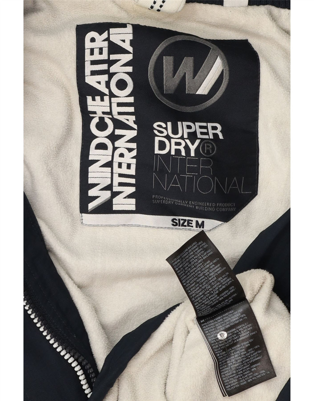 Superdry Damen Windcheater Windjacke UK 14 Medium Marineblau