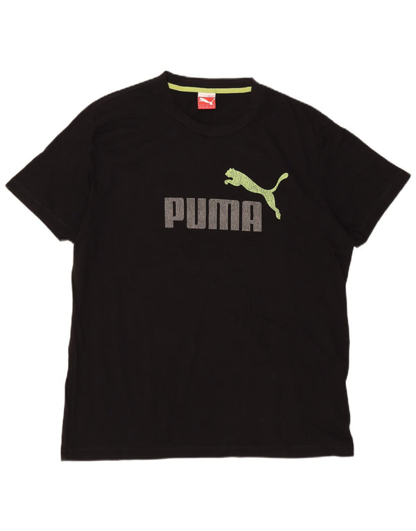 Puma Herren Grafik T-Shirt Top XL Schwarz
