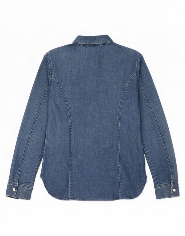 Massimo Dutti Damen Jeanshemd UK 10 Small Blau
