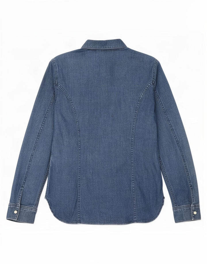 Massimo Dutti Damen Jeanshemd UK 10 Small Blau