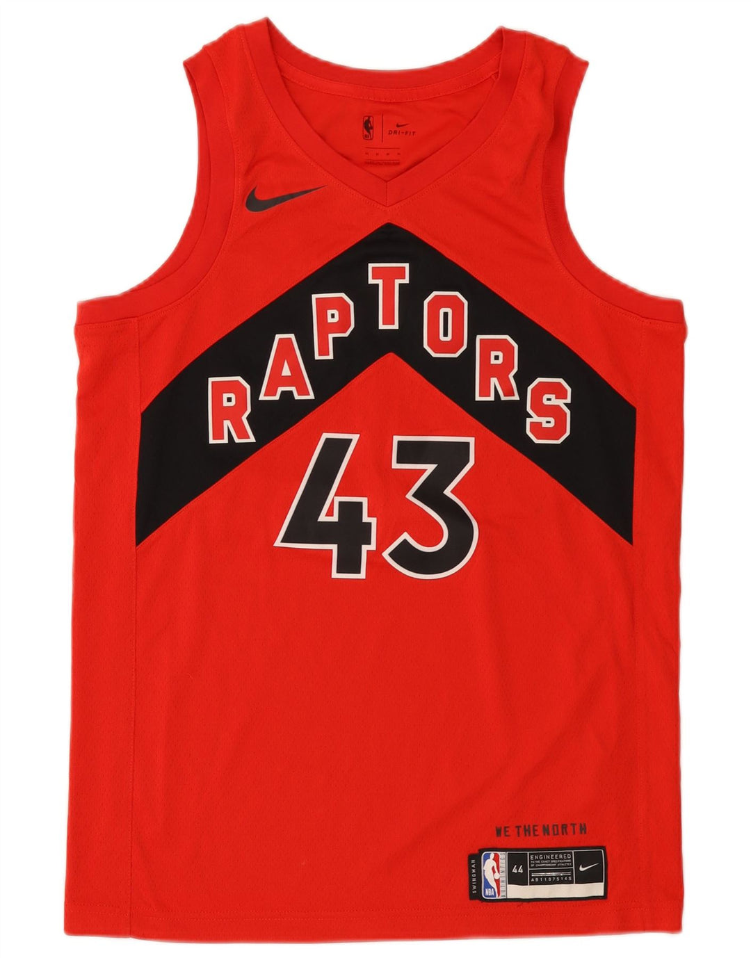 Nike Herren Toronto Raptors Grafik-Weste-Oberteil Mittelrotes Colourblock-Polyester