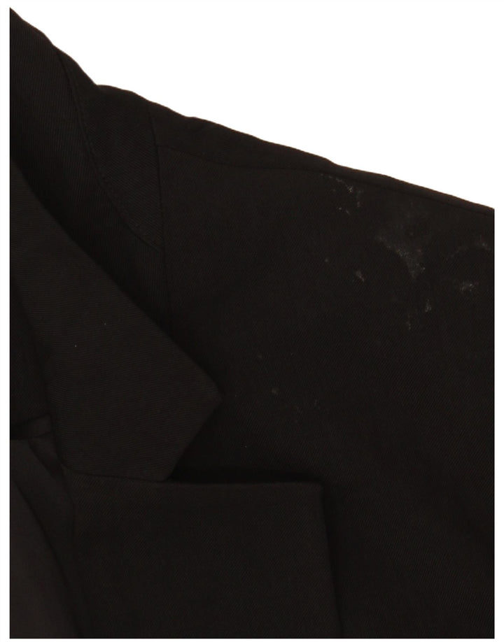 Topshop Damen-Blazerjacke mit 1 Knopf, UK 14, Mittelschwarz, Polyester