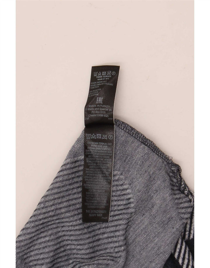 Marks & Spencer Damen-Top, 3/4-Ärmel, UK-Größe 44, Größe L, marineblau, gepunktet