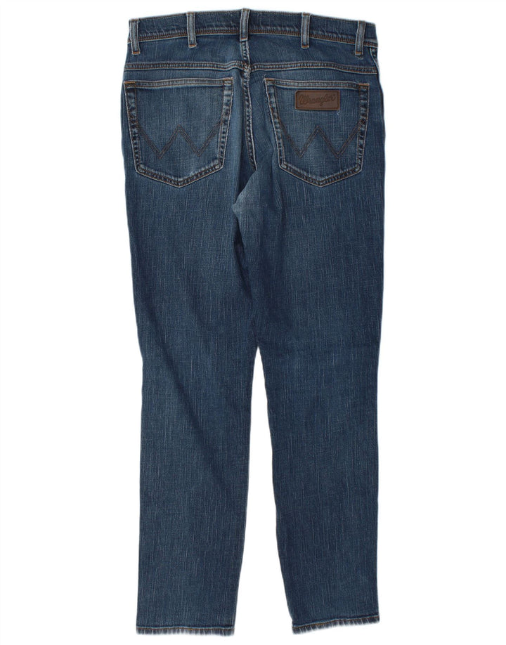 Wrangler Herren Slim Jeans W34 L32 Blaue Baumwolle