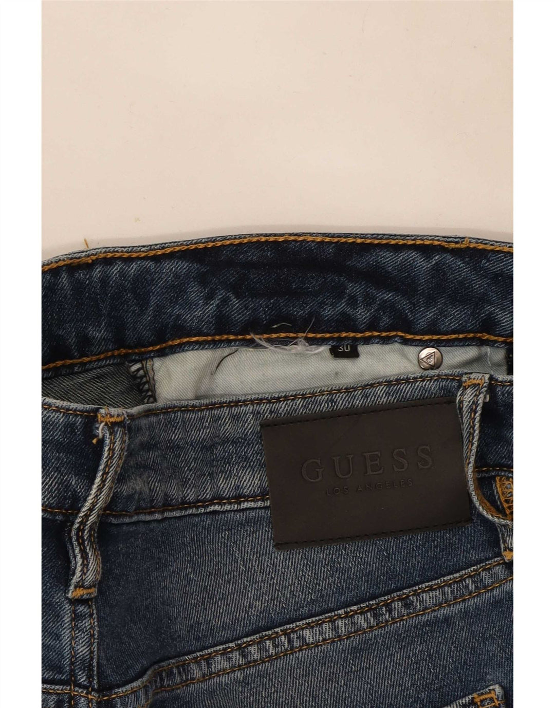 Guess Damen Distressed Slim Jeans W30 L29 Blau