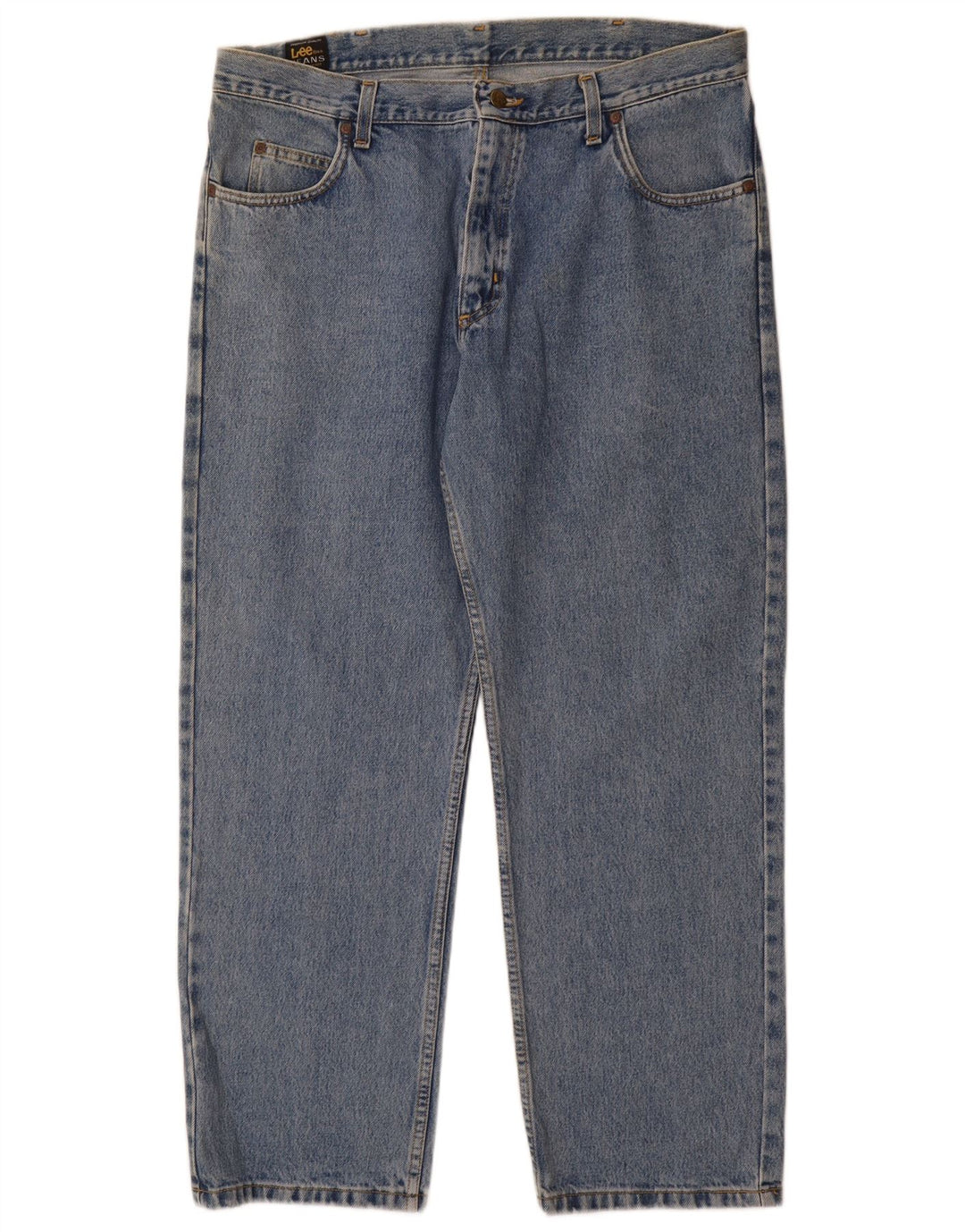 LEE Mens Straight Jeans W38 L30 Blue Cotton