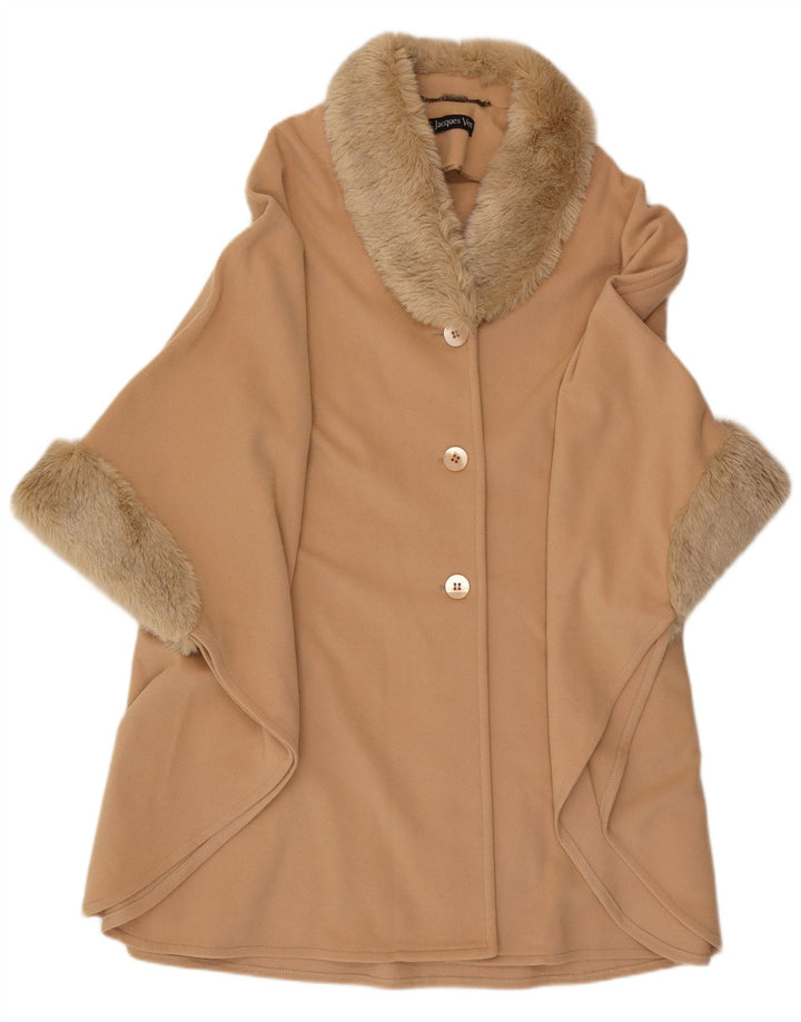 Jacques Vert Poncho-Mantel für Damen, Einheitsgröße, beige Wolle