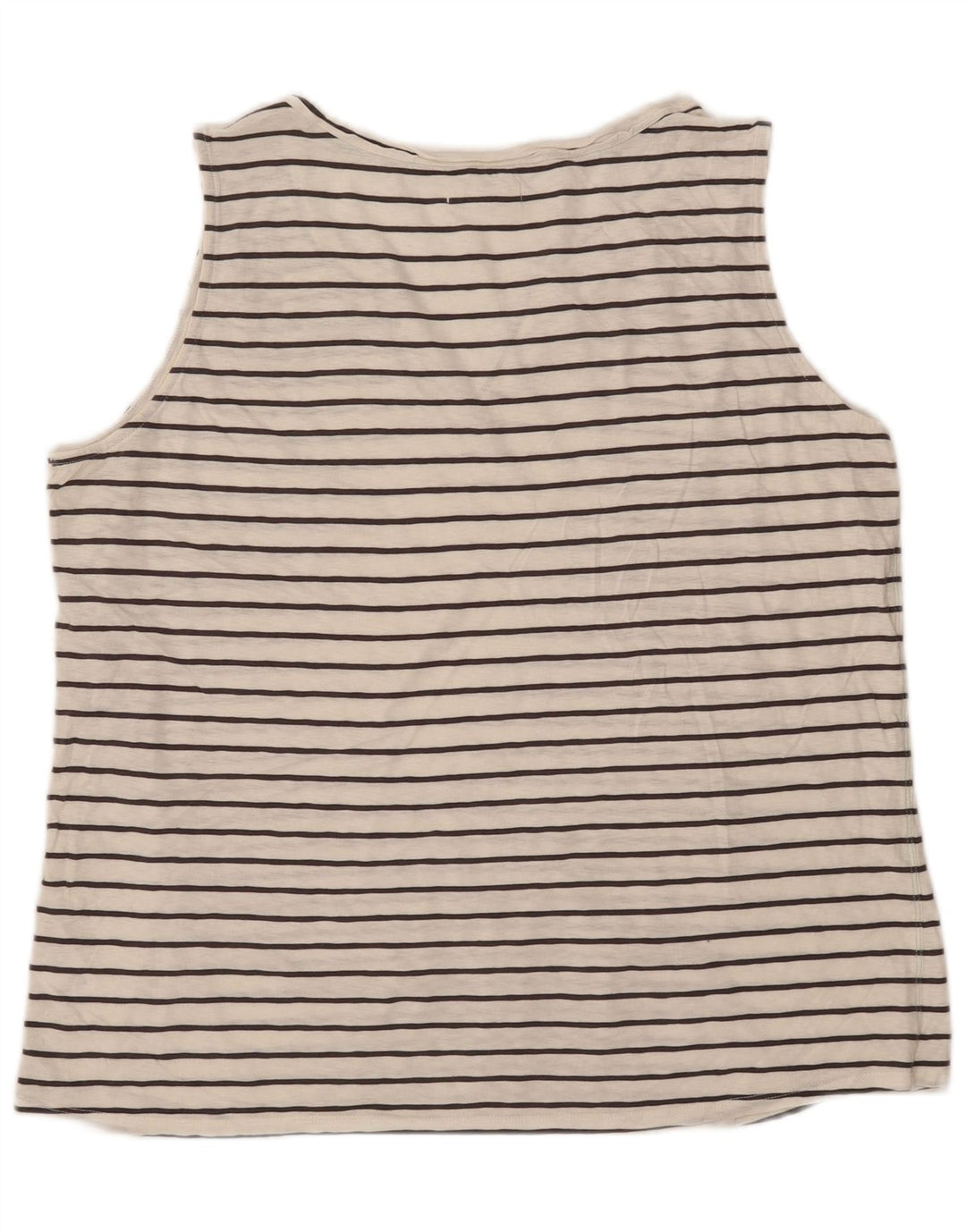 White Stuff Damen-Trägershirt, UK 20 2XL, weiß gestreifte Baumwolle