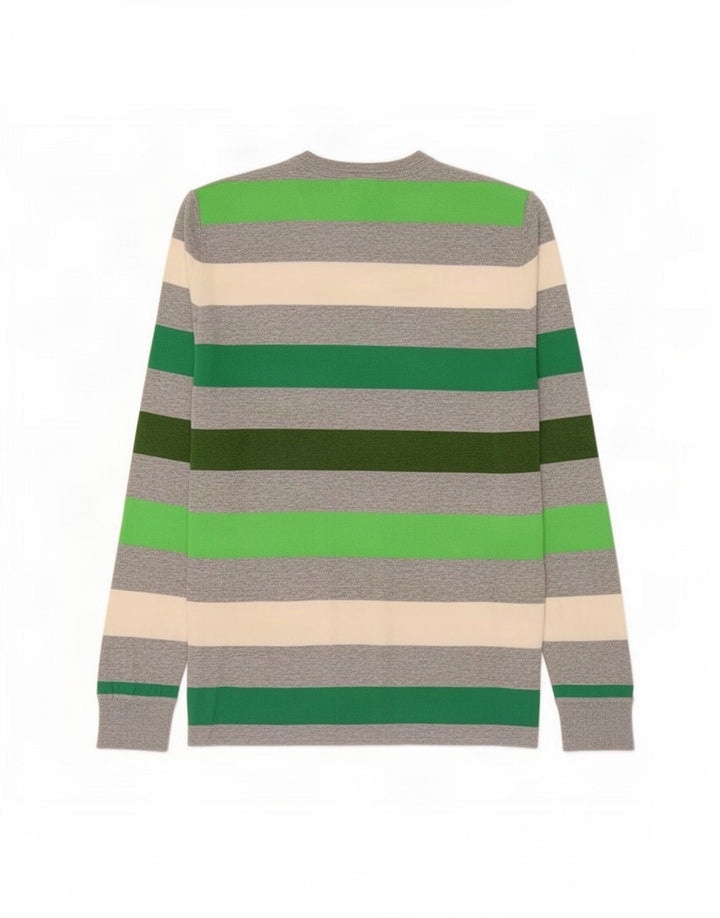 Gap Herren-Pullover mit Rundhalsausschnitt, groß, mehrfarbig, gestreift, Baumwolle
