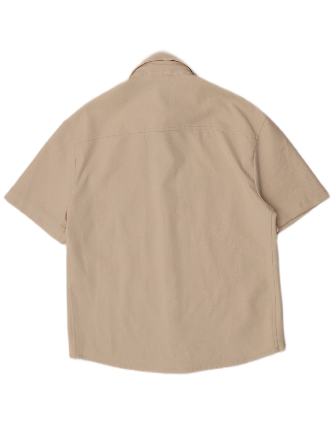 Zara Herren Kurzarmhemd Small Beige Polyester