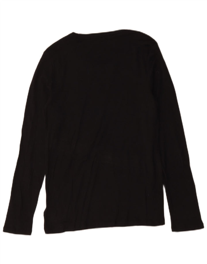 Gap Herren-Top, langärmelig, groß, aus schwarzer Baumwolle