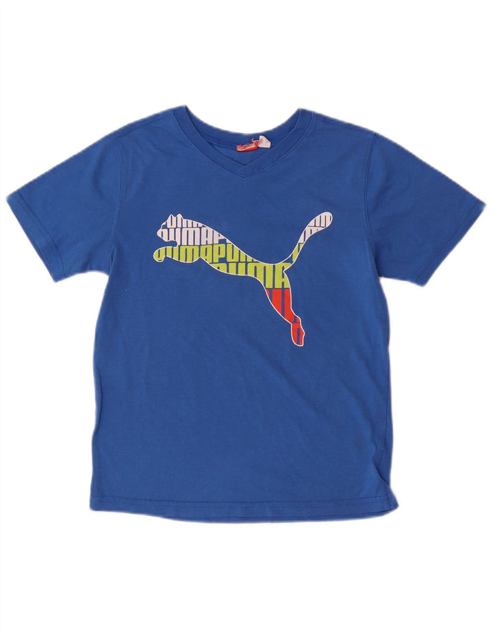 PUMA Mädchen Grafik T-Shirt Top 11-12 Jahre Blau