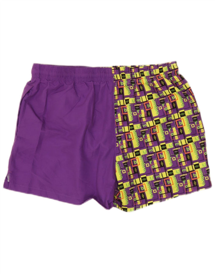 Umbro Herren-Badeshorts mit Grafik, groß, lila, geometrisch, Polyester