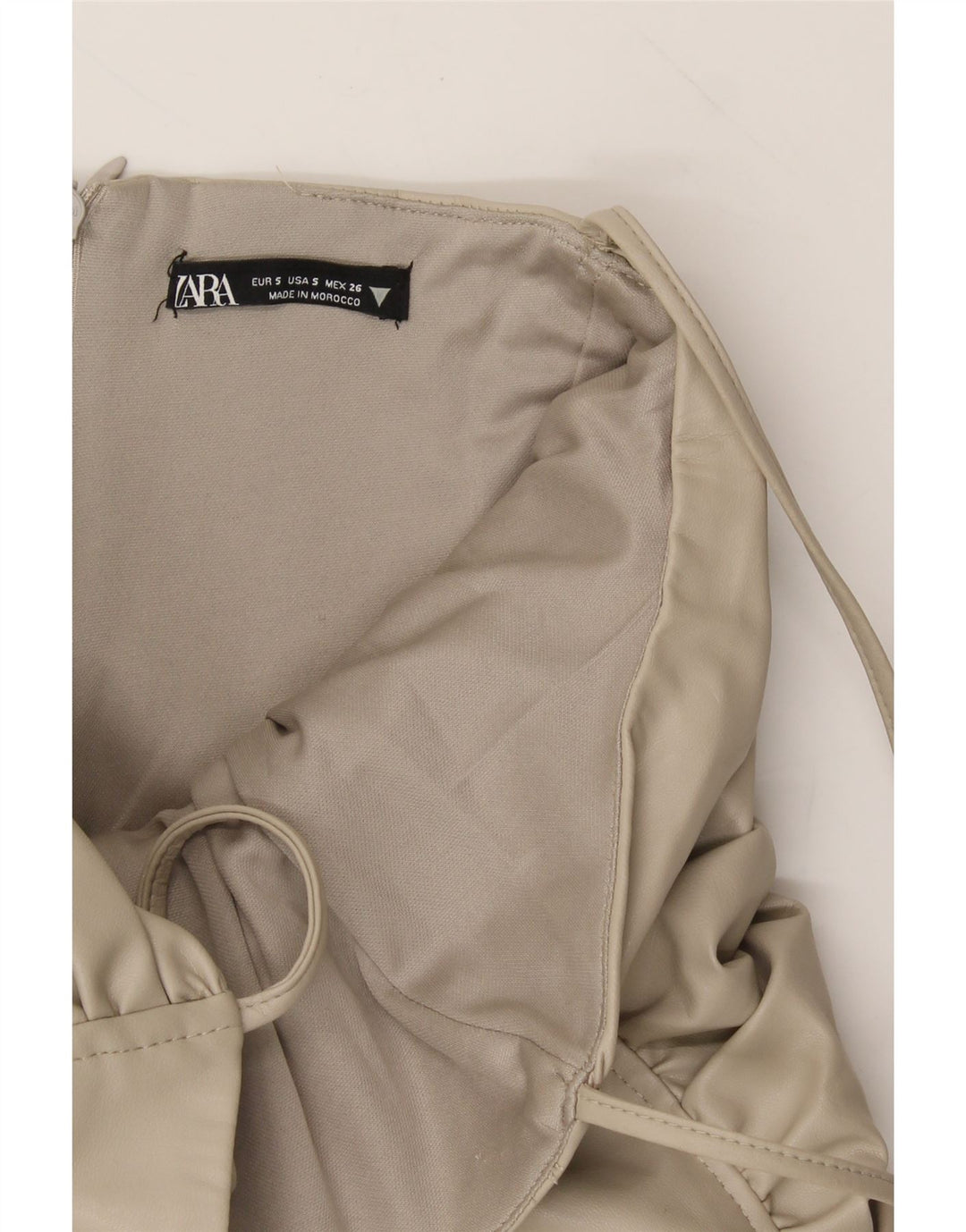 ZARA Womens Sleeveless Bodycon Dress UK 8 Small Beige Polyester Vintage Zara and Second-Hand Zara from Messina Hembry 
