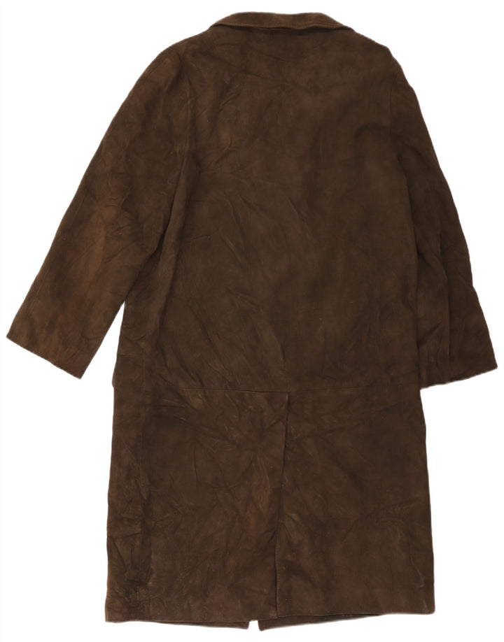 Vintage Damen Wildledermantel UK 14 Mittelbraun