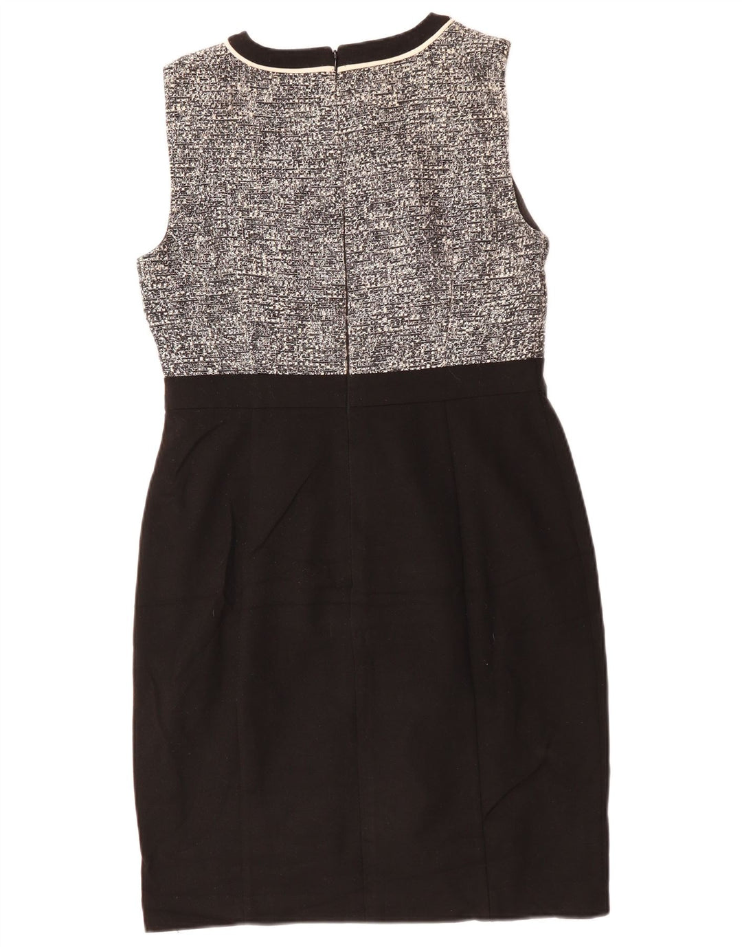 Hobbs Ärmelloses Damen-Etuikleid, UK-Gr. 12, Mittelschwarz geflecktes Polyester