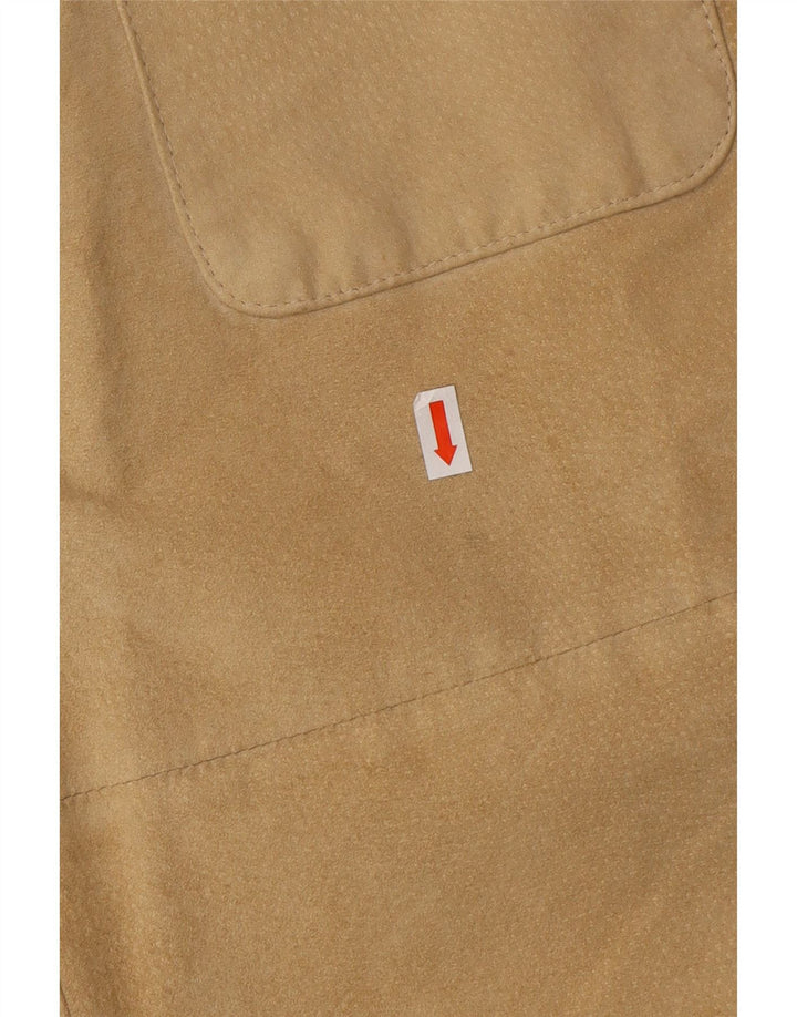 Benetton Herren Wildlederhemd Mittelbeiges Leder