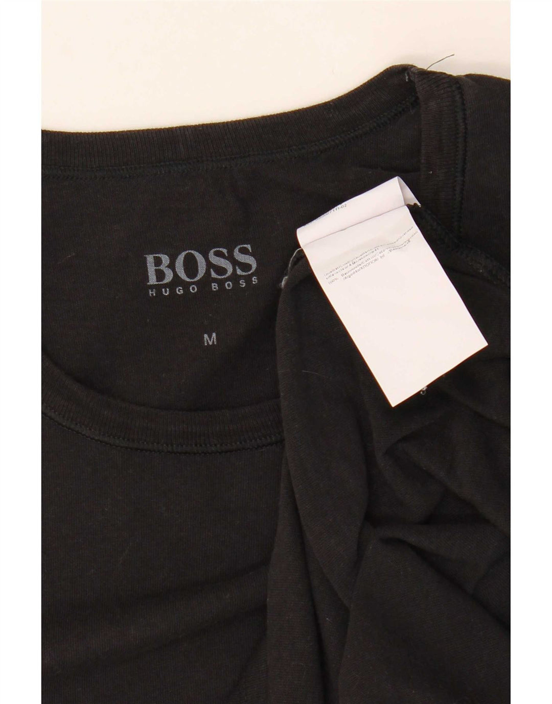 Hugo Boss Herren T-Shirt Top Medium Schwarz Baumwolle