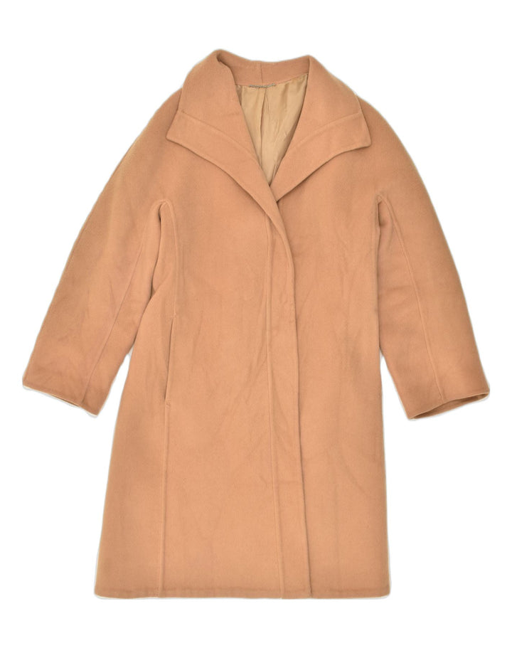 VINTAGE Womens Overcoat UK 14 Large Beige Polyester | Vintage Vintage | Thrift | Second-Hand Vintage | Used Clothing | Messina Hembry 