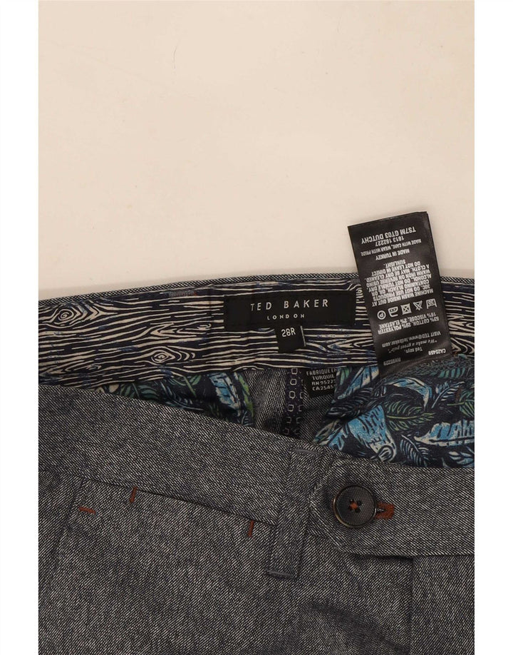 Ted Baker Slim Chino-Hose für Herren, W28, L31, graue Baumwolle