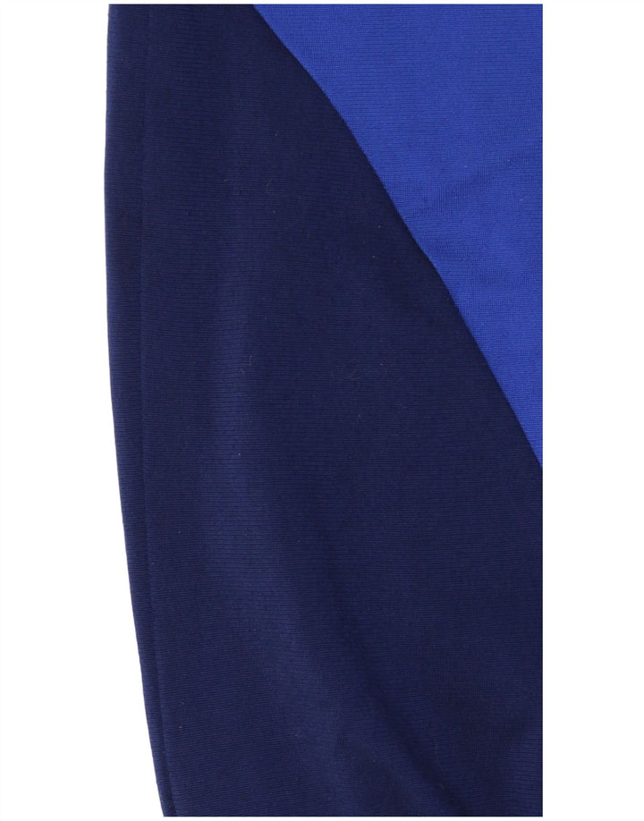 ADIDAS Herren-Trainingsanzugoberteil mit Grafik, UK 38/40, Mittelblau, Farbblock