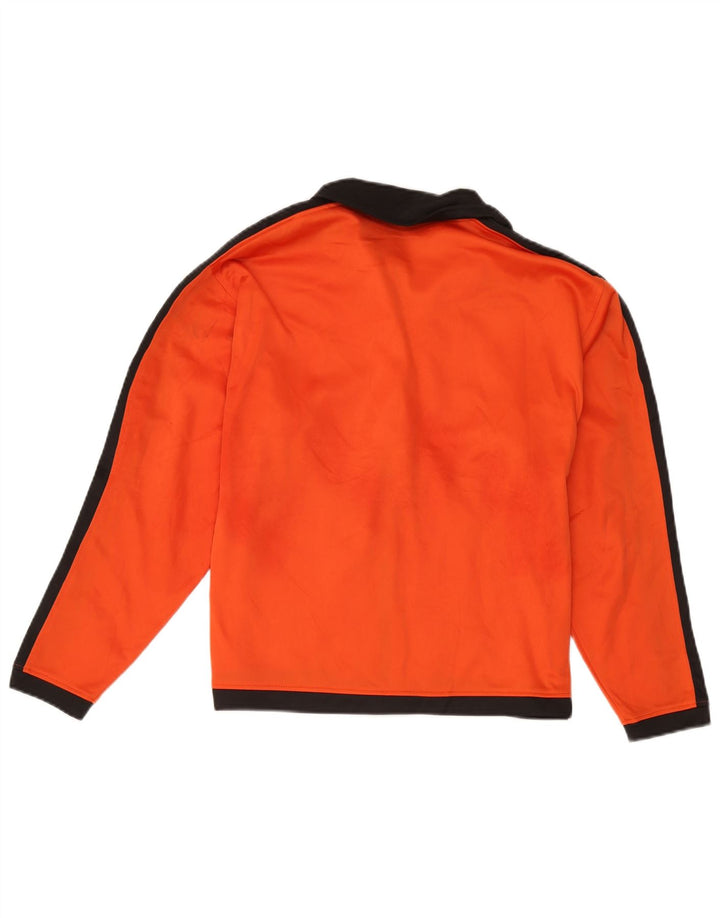 Asics Damen Grafik-Trainingsanzug-Oberteiljacke UK 16 Large Orange Colourblock