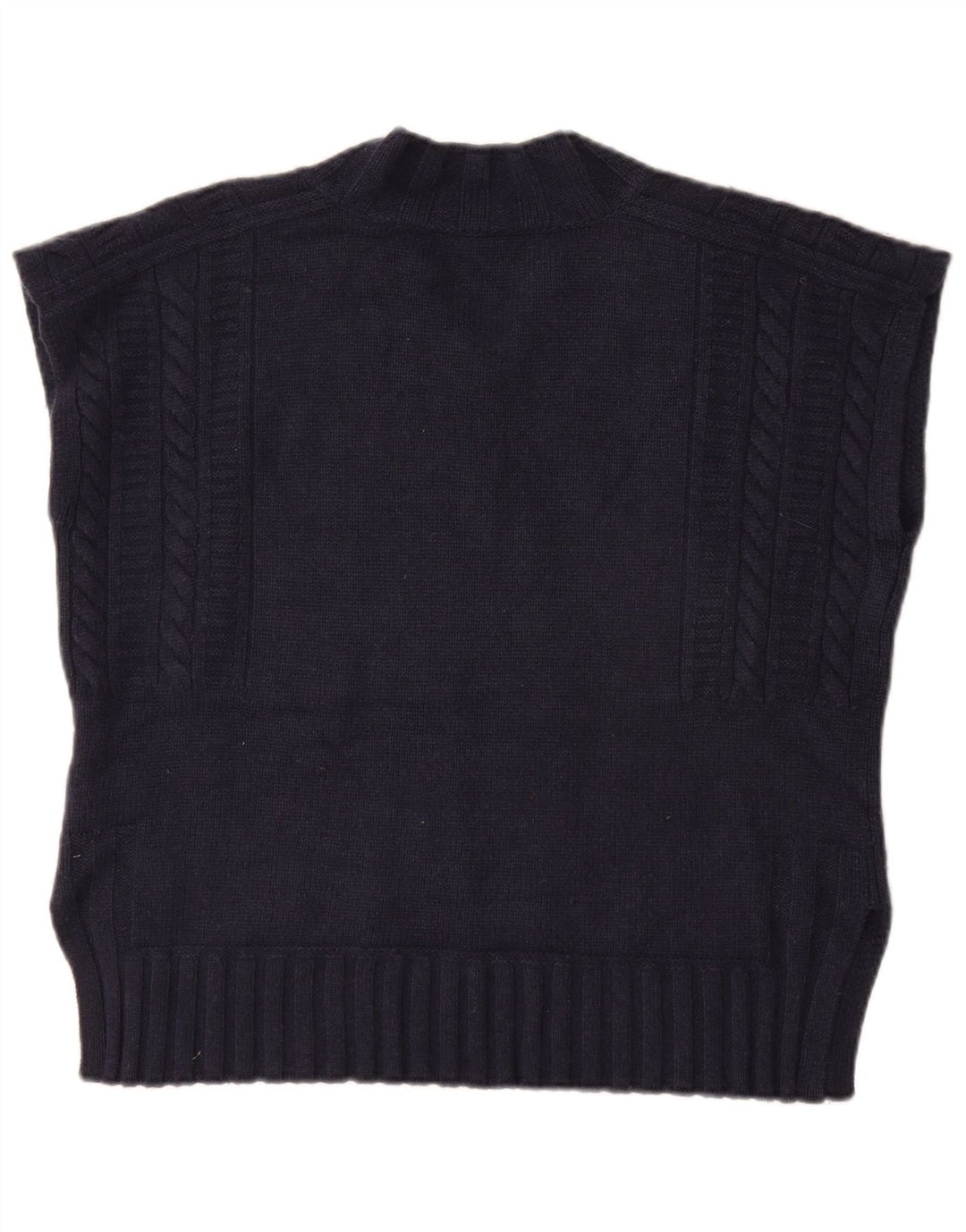 JIGSAW Damen Übergroßes Weste-Tanktop UK 10 Small Marineblaue Wolle