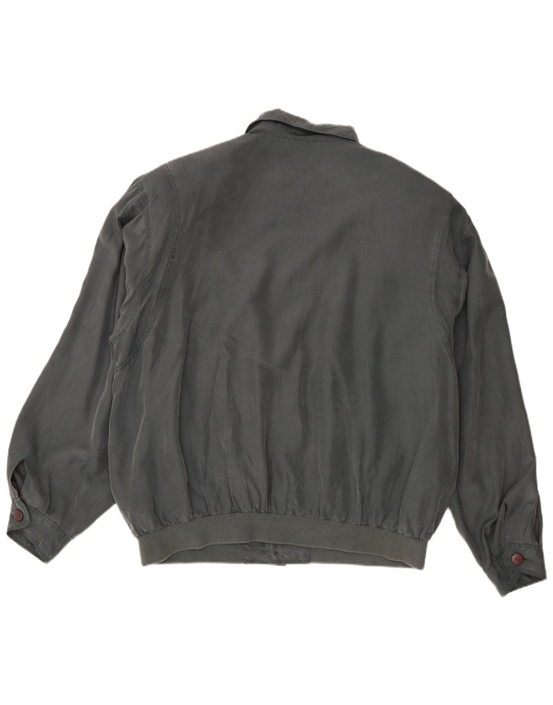 Vintage Herren Bomberjacke UK 40 Große graue Seide
