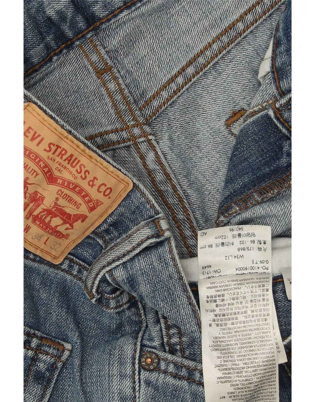 Levi's Herren 527 Bootcut Jeans W34 L32 Blaue Baumwolle