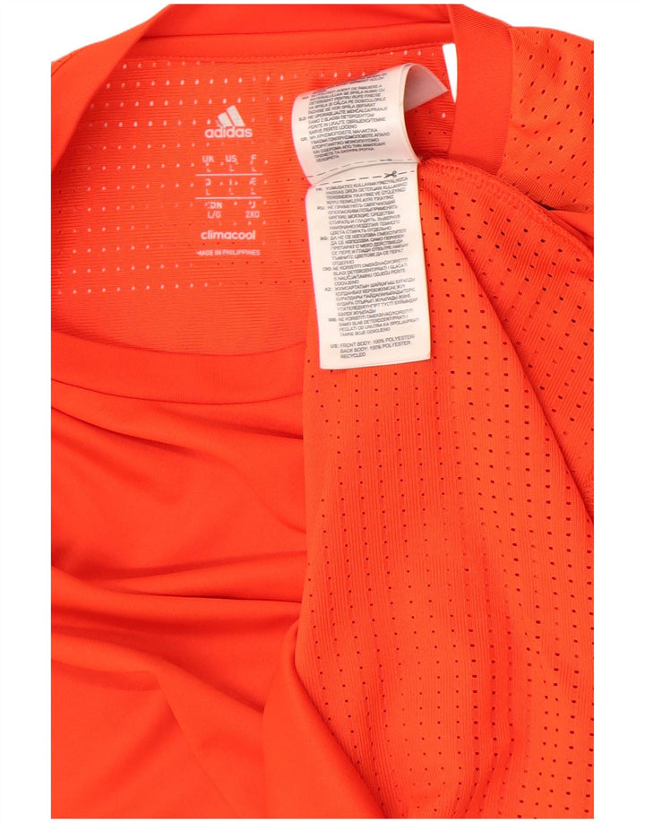 Adidas Herren Climacool T-Shirt Top Large Orange Polyester