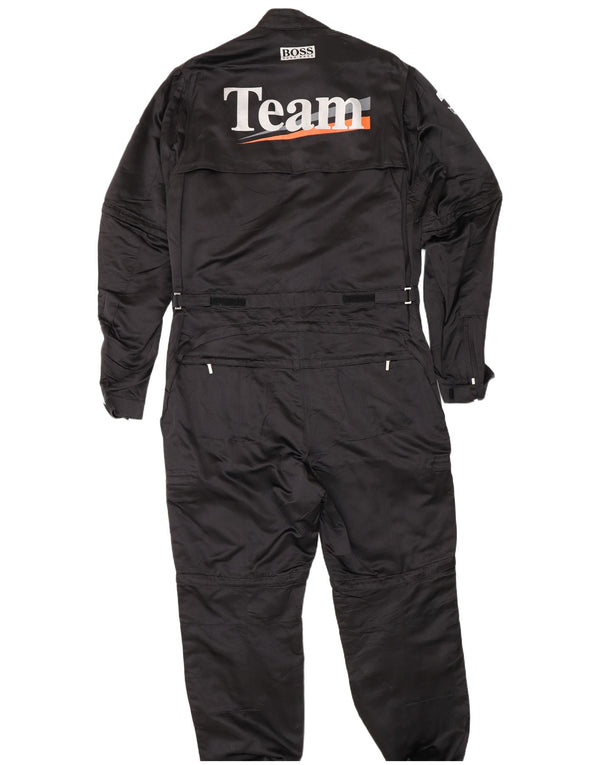 Hugo Boss Herren-Overall mit Formel-1-Grafik, Größe 110, 2XL, schwarze Seide, Sport