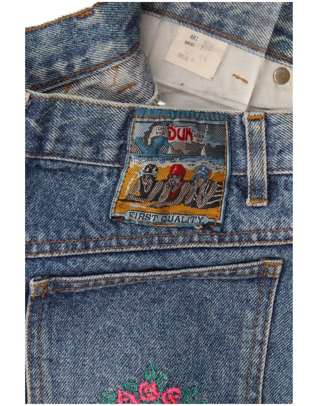Vintage Damen Jeansrock IT 44 Medium W28 Blaue Baumwolle