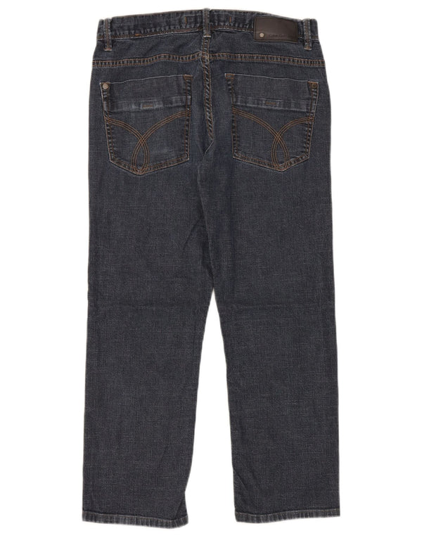 Calvin Klein Herren Straight Jeans W32 L26 Marineblau Baumwolle