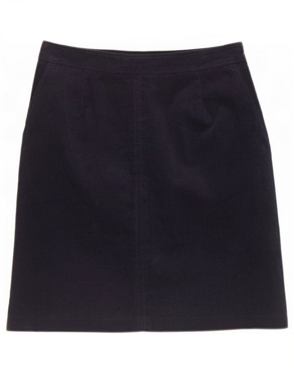 White Stuff Damen Cordrock UK 10 Small W30 Marineblaue Baumwolle