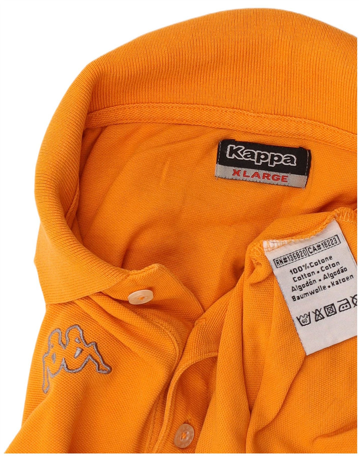Kappa Herren Poloshirt XL Orange Baumwolle