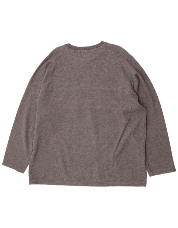 Marks & Spencer Herren Blue Harbor Top Langarm 2XL Grau Farbblock