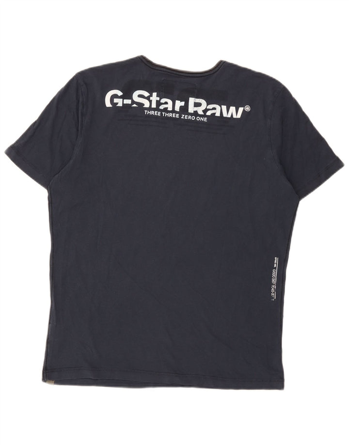 G-Star Herren-T-Shirt mit Grafik, groß, marineblau, Baumwolle