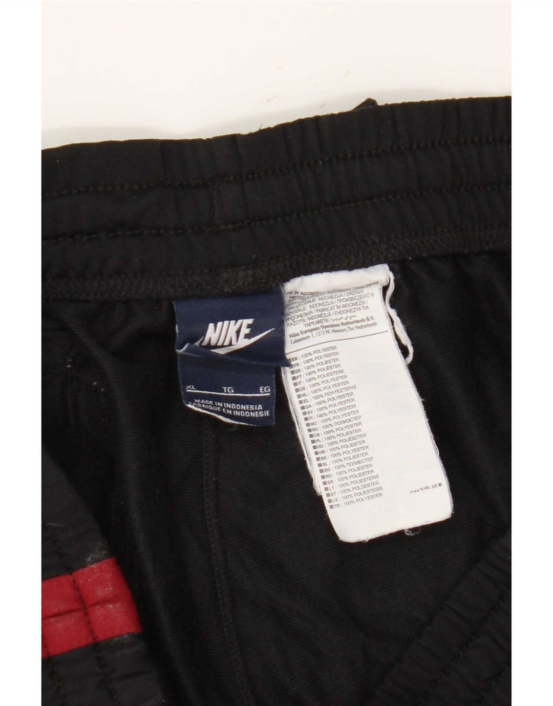 Nike Herren-Trainingshose XL, schwarzes Colourblock-Polyester