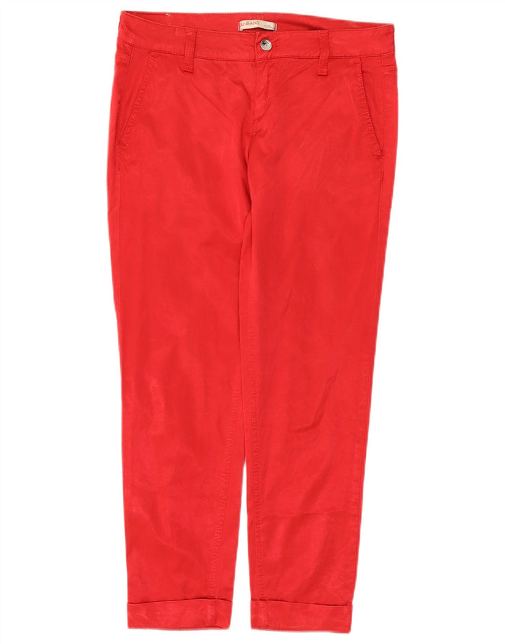 Liu Jo Damen Slim-Cropped-Hose W30 L25 Rote Viskose