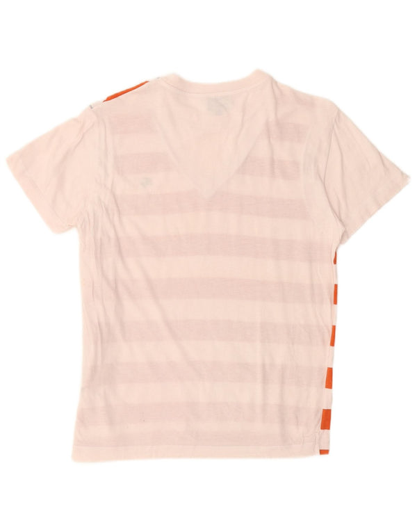 Fay T-Shirt-Oberteil für Jungen, 13–14 Jahre, orange gestreift, Baumwolle