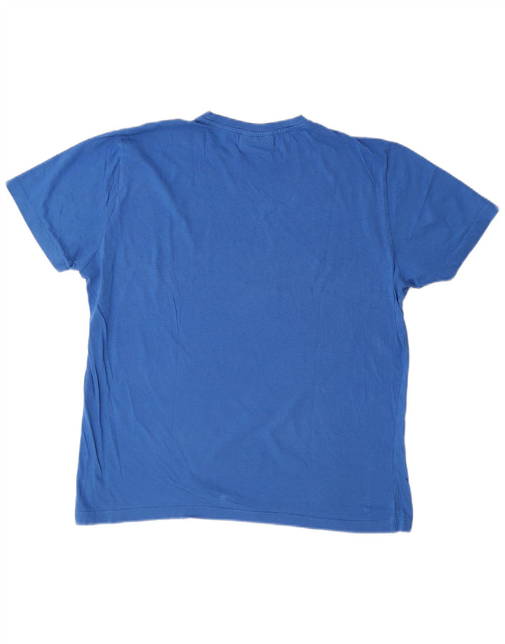 Kappa Herren Grafik T-Shirt Top Large Blau