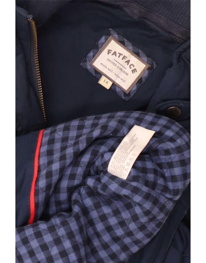 Fat Face Wattierte Damenweste UK 14 Large Marineblau Polyester