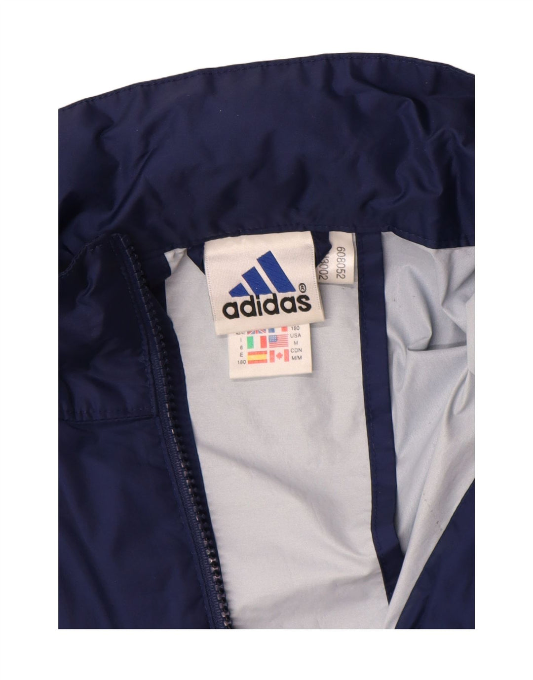 ADIDAS Herren Graphic Regenjacke UK 40/42 Medium Navy Blue Polyamid