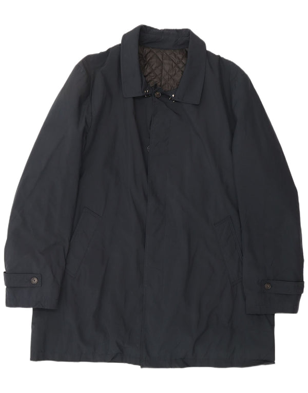 BORSALINO Herrenmantel IT 56 3XL Marineblau Polyester Klassisch