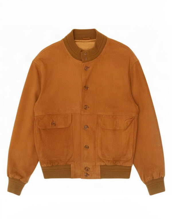 Zarro Herren Wildlederjacke UK 40 Großes braunes Leder