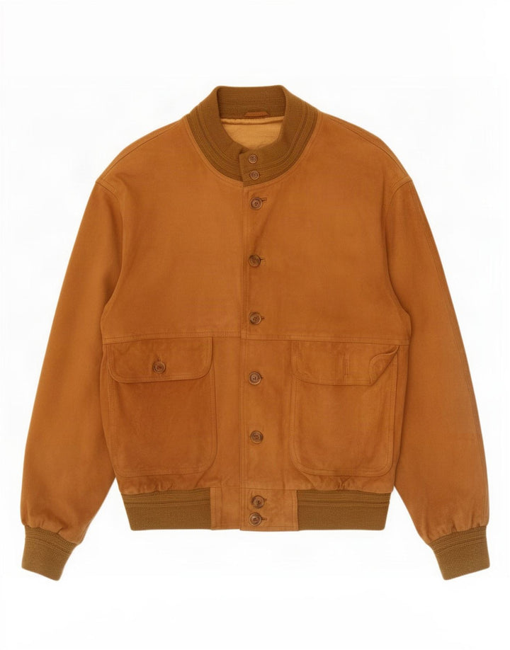 Zarro Herren Wildlederjacke UK 40 Großes braunes Leder