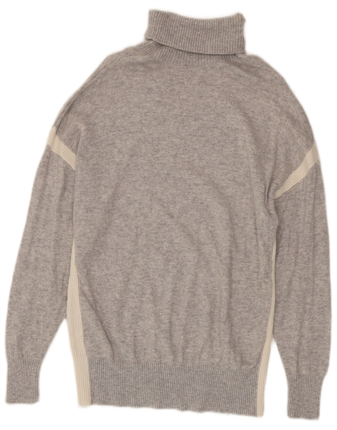 Reiss Herren-Pullover mit Rollkragen, mittelgraue Wolle in Blockfarben