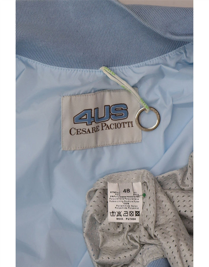 Cesare Paciotti 4US Herren Bomberjacke IT 48 Mittelblaues Polyamid