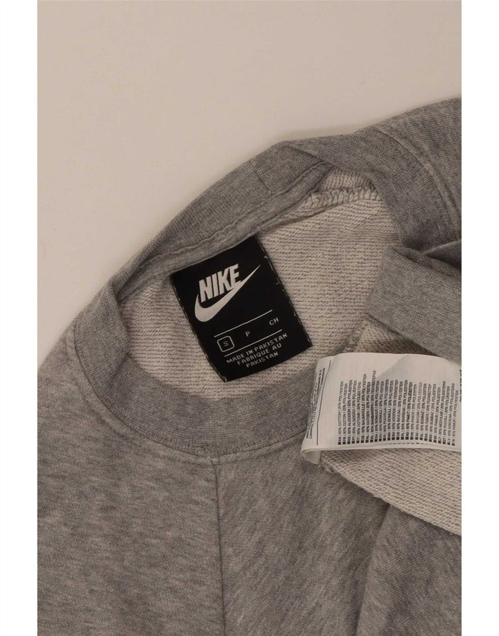 Nike Herren-Sweatshirt mit Grafik, klein, grau gefleckte Baumwolle